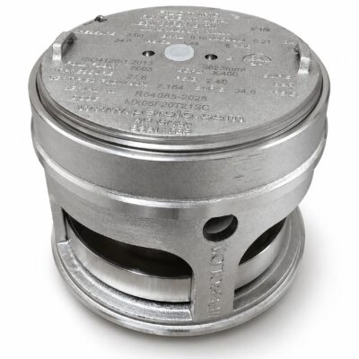 Nameplate วาล์วนิรภัย MEGA SUPERVENTIX แสดงค่า Pressure Setting 200 kPa และ Vacuum 21 kPa