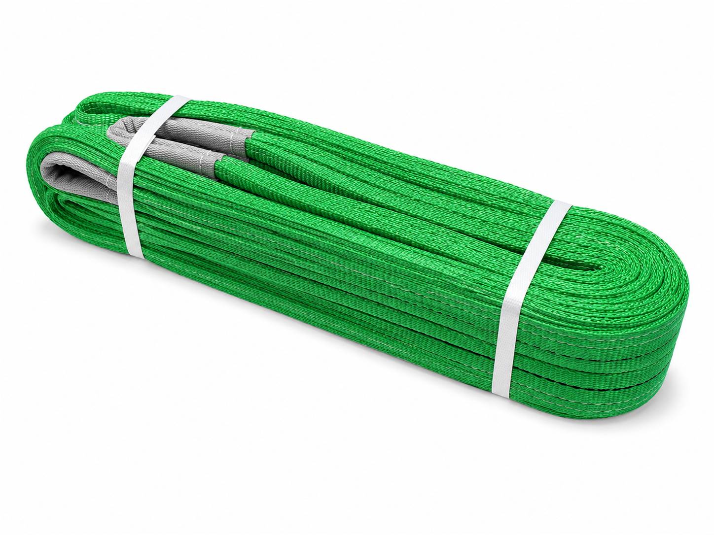 Gavan_สายพานยกผ้าใบแบน ขนาด 2 ตัน ยาว 4 เมตร (Flat Web Sling 2Tx4M)_1 สลิงผ้าใบ 2 ตัน ยาว 4 เมตร สีเขียว แบบ Eye to Eye