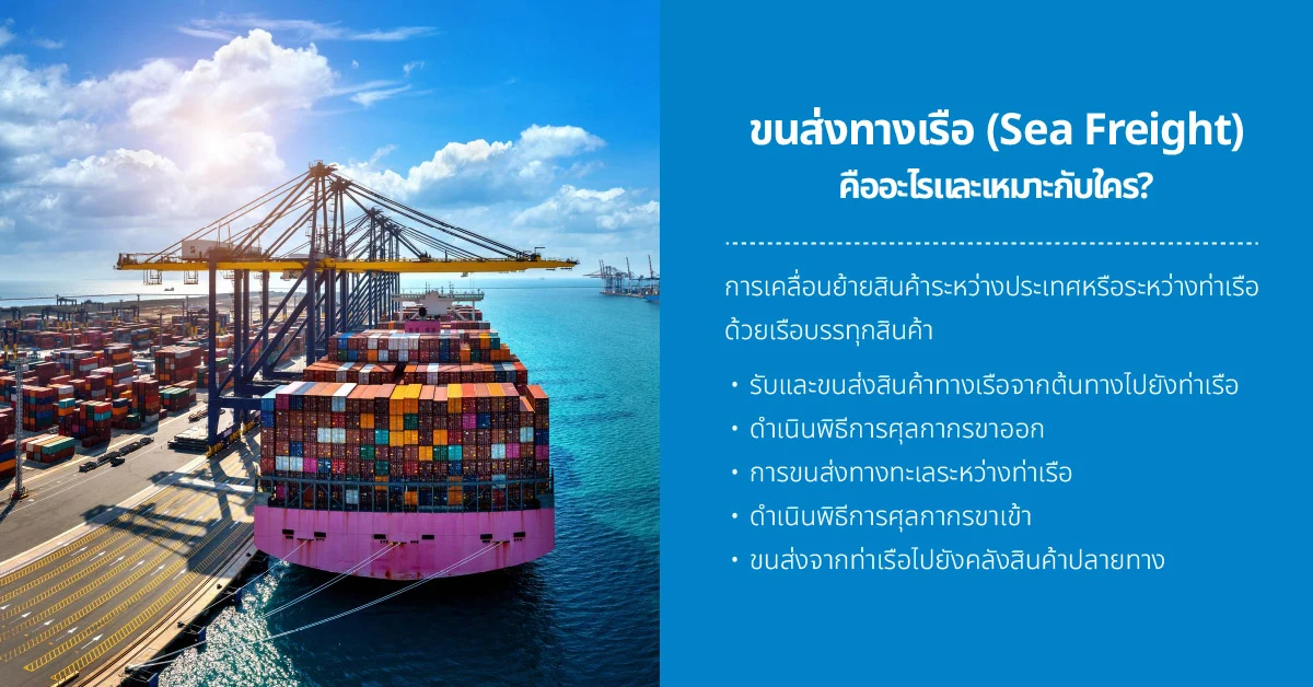 ขนส่งทางเรือ (Sea Freight) คืออะไรและเหมาะกับใคร?