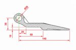 ใบบานพับประกอบกับ Hinge Pin และ Hinge Lug ในชุดบานพับประตูตู้คอนเทนเนอร์