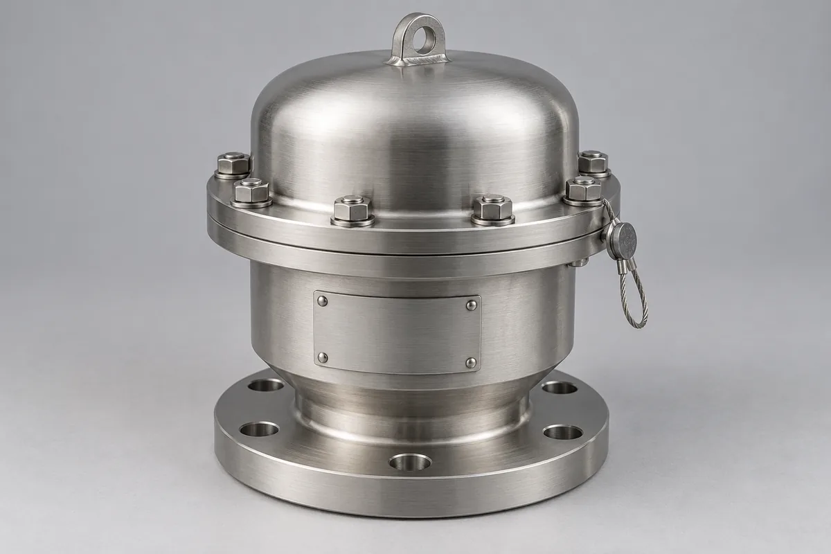 วาล์วระบายแรงดันและสุญญากาศสแตนเลสแบบหน้าแปลน สำหรับถัง ISO Tank
