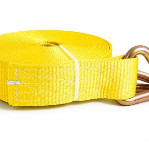 สายสเตย์รัดสินค้าหนัก Winch Strap ตะขอเจ KingRoy สีเหลือง ยาว 9 เมตร กว้าง 7.5 ซม.